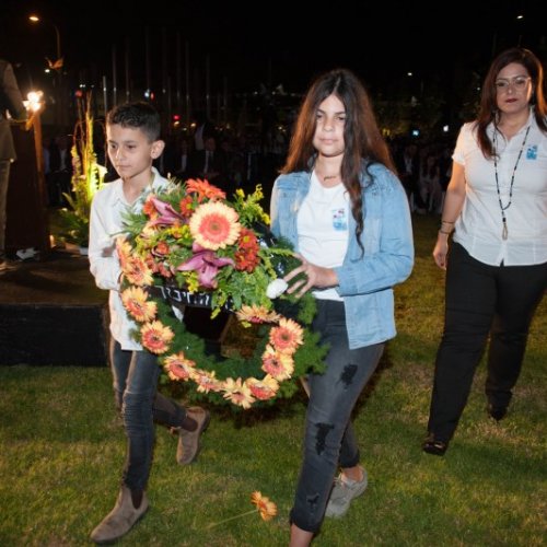 טקס יום הזיכרון לחללי מערכות ישראל תשע