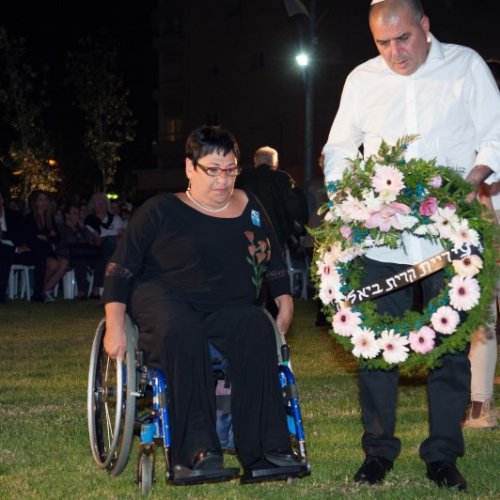 טקס יום הזיכרון לחללי מערכות ישראל תשע