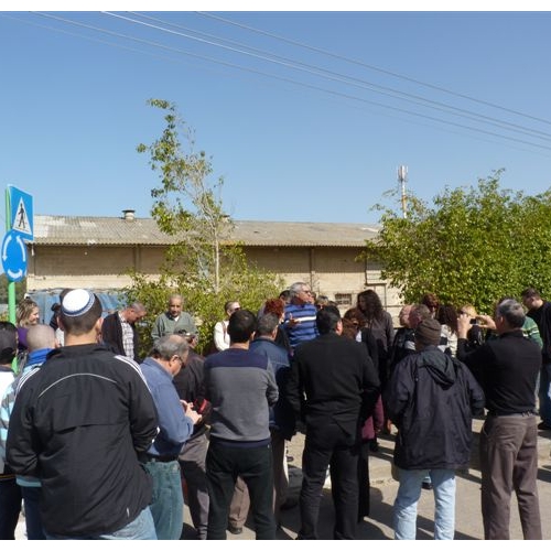 נטיעות באזור התעשייה בקרית ביאליק