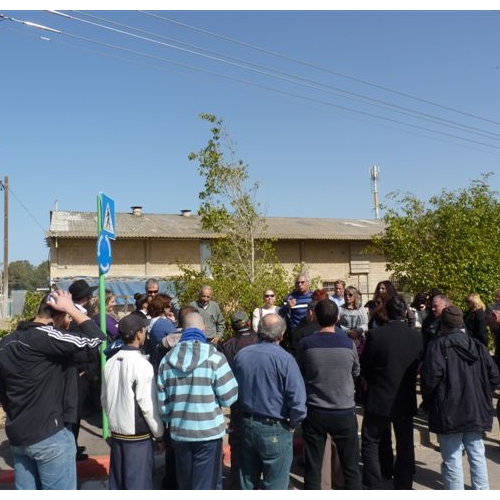 נטיעות באזור התעשייה בקרית ביאליק