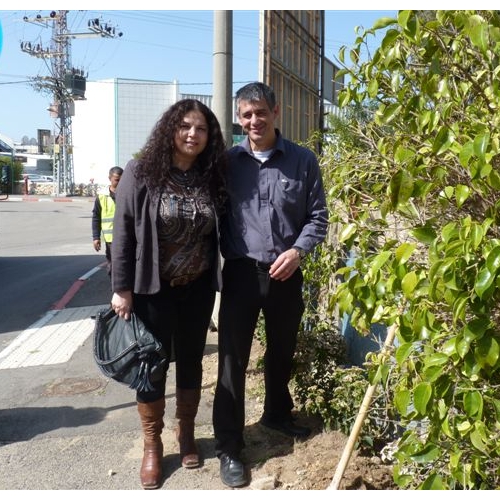 נטיעות באזור התעשייה בקרית ביאליק