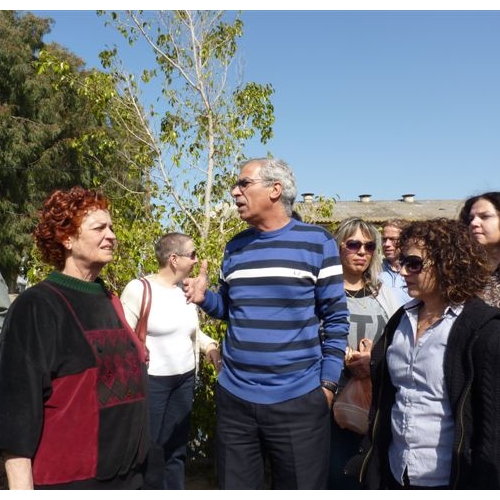 תמונות משלחת מהעיר זסטפוני בגיאורגיה בביקור בנקודת המשטרה בקרית ביאליק