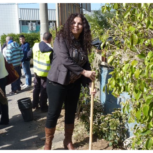 תמונות משלחת מהעיר זסטפוני בגיאורגיה בביקור בנקודת המשטרה בקרית ביאליק