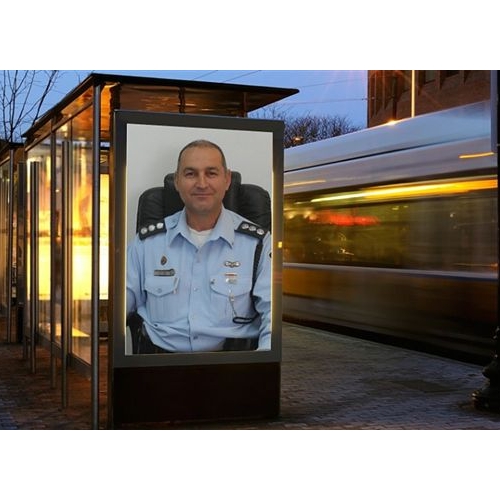 תמונות משלחת מהעיר זסטפוני בגיאורגיה בביקור בנקודת המשטרה בקרית ביאליק