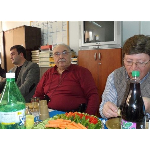 תמונות משלחת מהעיר זסטפוני בגיאורגיה בביקור בנקודת המשטרה בקרית ביאליק