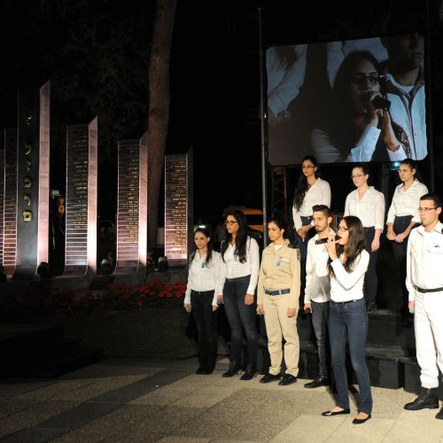 טקס יום הזכרון לחללי מערכות ישראל בני הקריה תשע