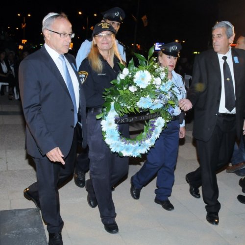 טקס יום הזיכרון לחללי מערכות ישראל תשע