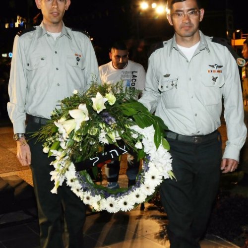 טקס יום הזיכרון לחללי מערכות ישראל תשע