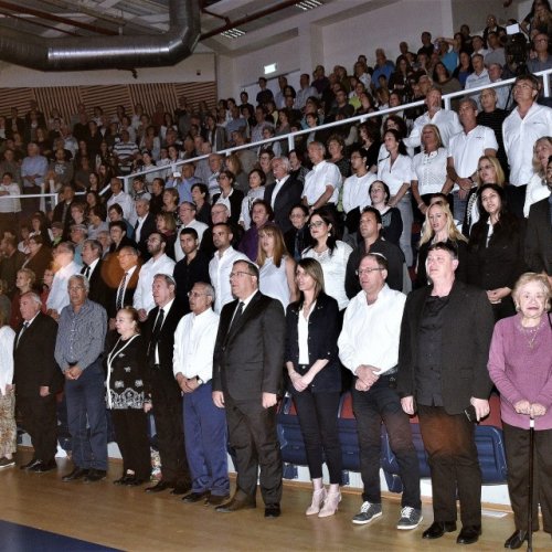 טקס יום הזיכרון לשואה ולגבורה תשע